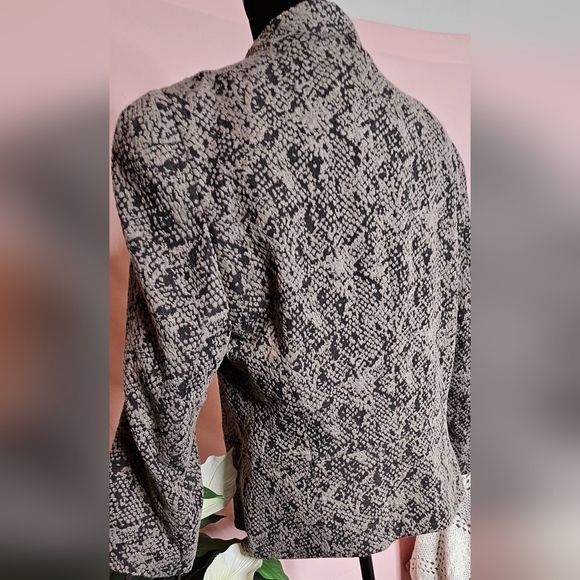 Calvin KLEIN Black And Gray Soft Jacket Size Large - Picture 4 of 12